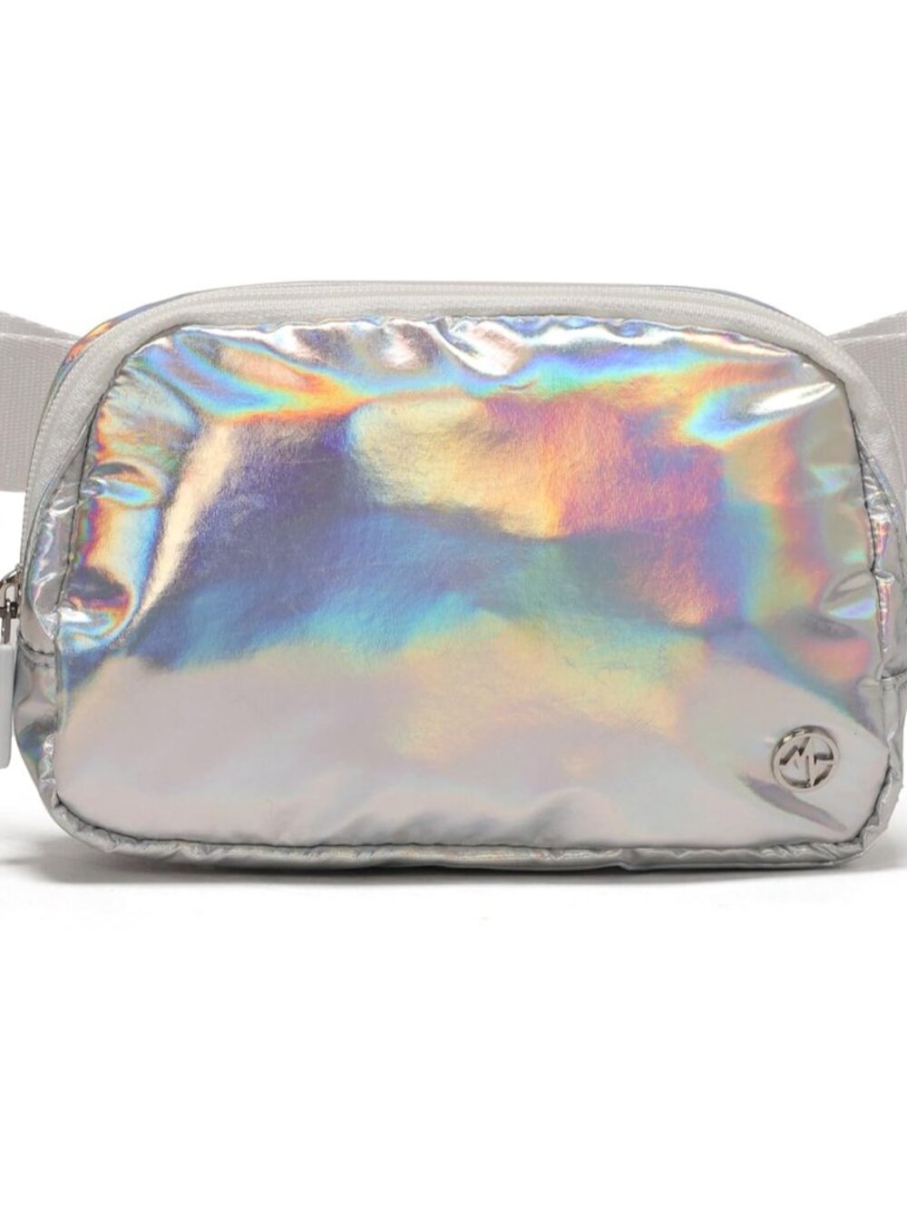 Everywhere Crossbody Bag Iridescent Polyester Sling Belt Bag with Adjustable Str